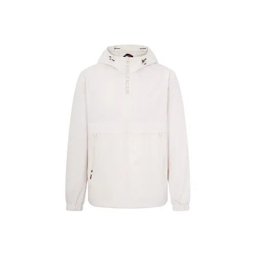 Tommy Hilfiger Windbreaker Jackets Unisex Off White