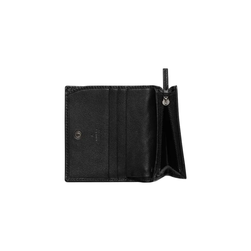GUCCI GG Marmont Patent Leather Card Holder Wallet Women's Black-3