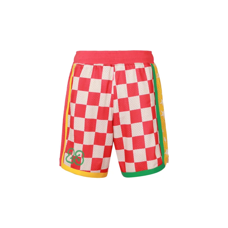 Jordan Basketball Shorts Men Track Red/Lucky Green/Deep Sulfur-1