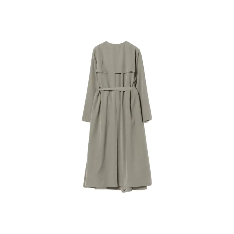 Beams Trench Coats Women's Olive Green-1
