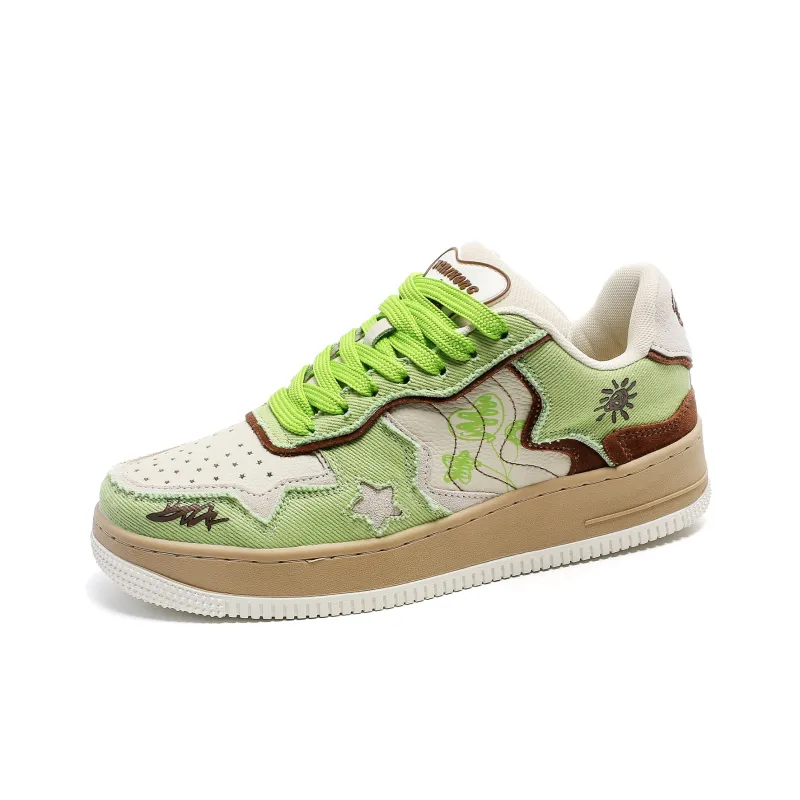 MR.PESIN Low Top Skateboard Shoes Unisex Green-2