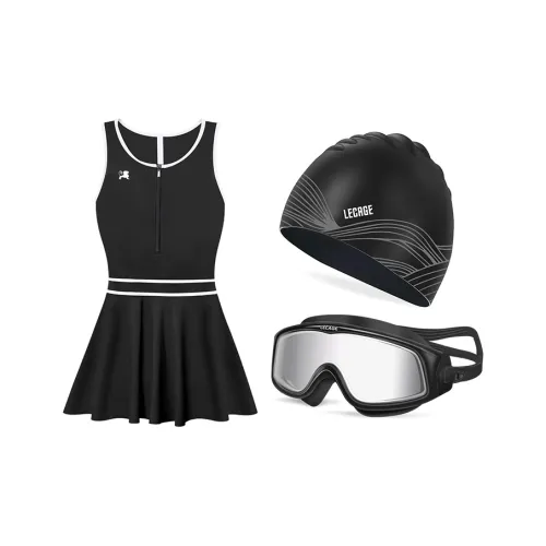 LECAGE Swimming Sets Elastane Polyamide Pool Women's Black