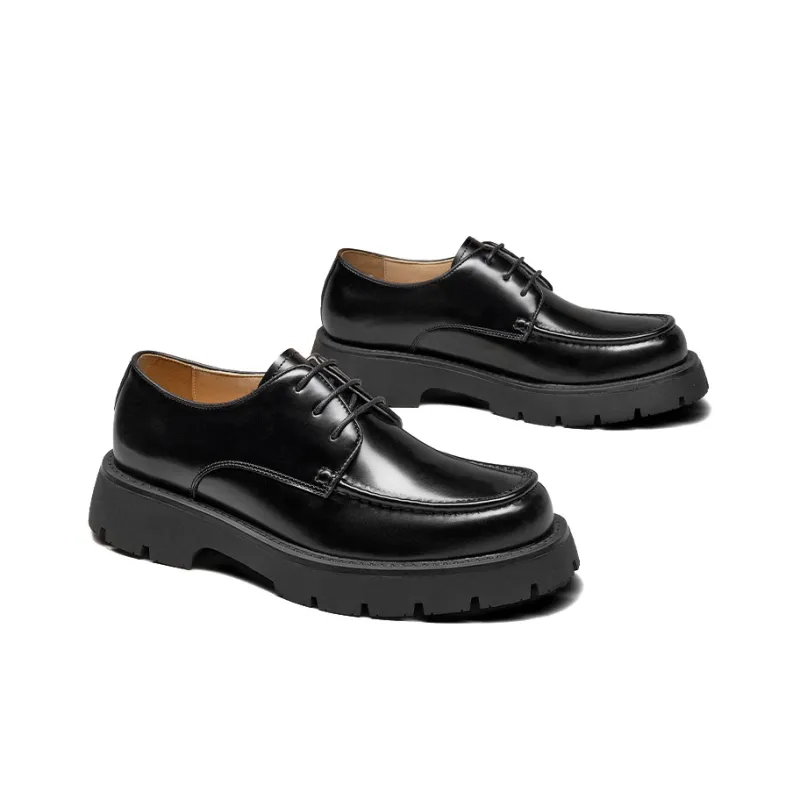 Beau Today Men's Casual Shoes Men Low Top Classic Black-3
