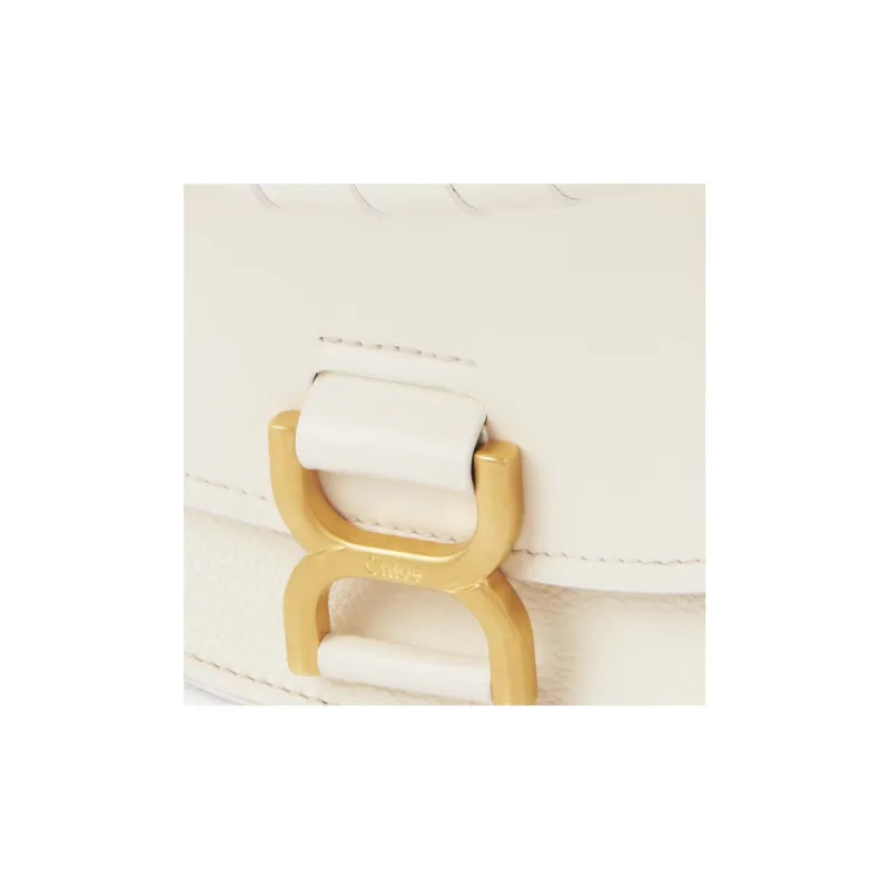 Chloe Marcie Nappa Lambskin Grain Calfskin Shoulder Bag, Crossbody Bag, Handbag Women's White-3