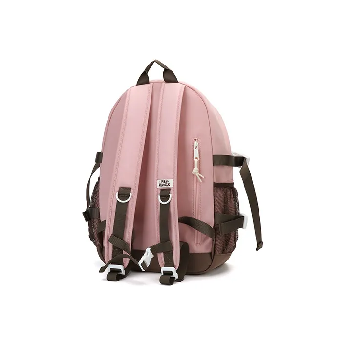 VANWALK Nylon Fabric Backpack Unisex White-9