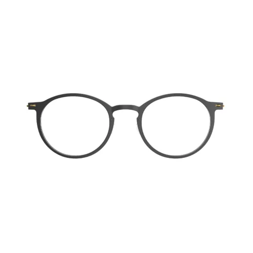 LINDBERG Plate Frame Oval Eyeglass Frames Unisex Gold
