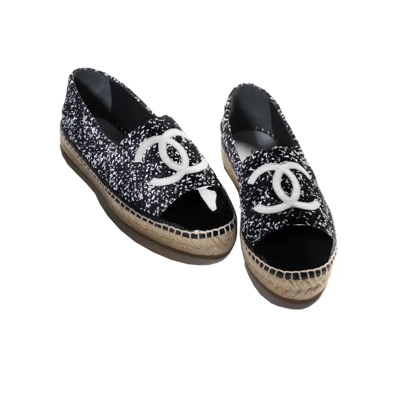 CHANEL Women's Casual Shoes Women's Black White-3