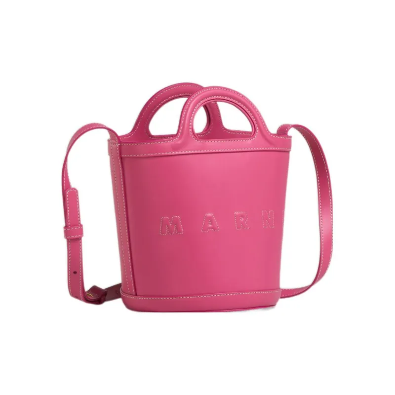 MARNI Logo Embossed Tropicalia Small Bucket Bag-1