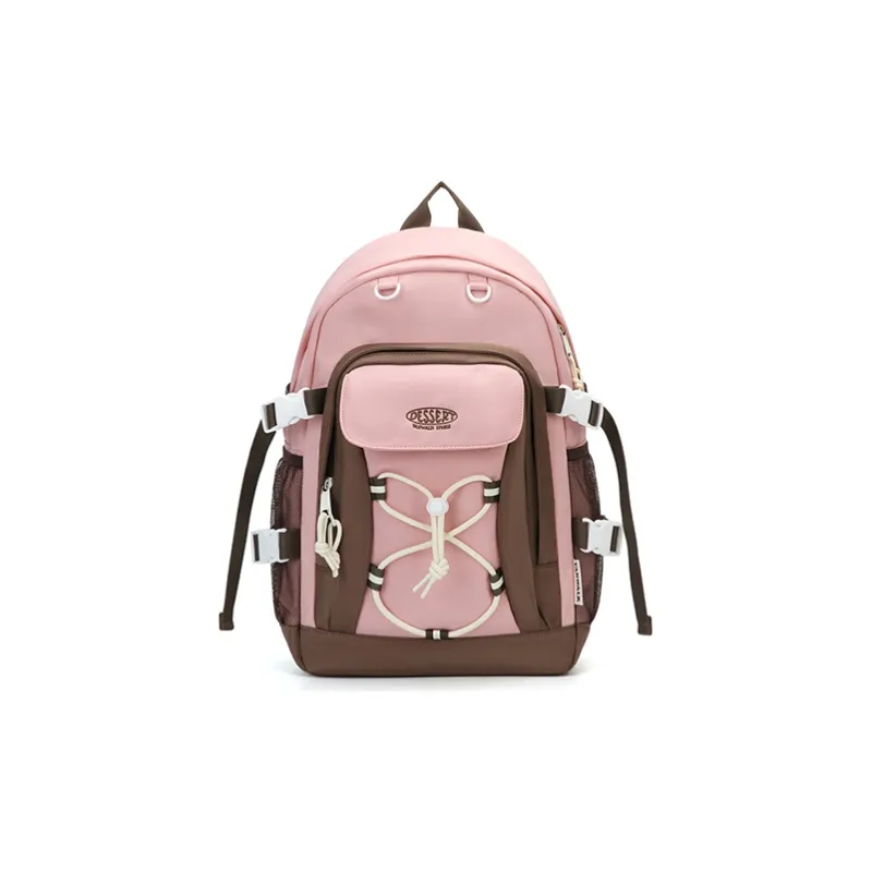 VANWALK Nylon Fabric Backpack Unisex White-7