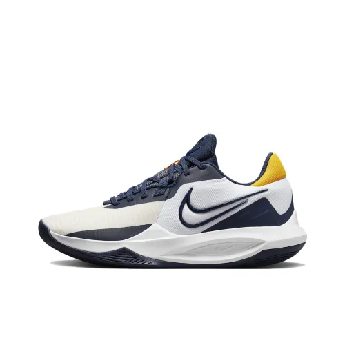 Nike Precision 6 White Midnight Navy Gold