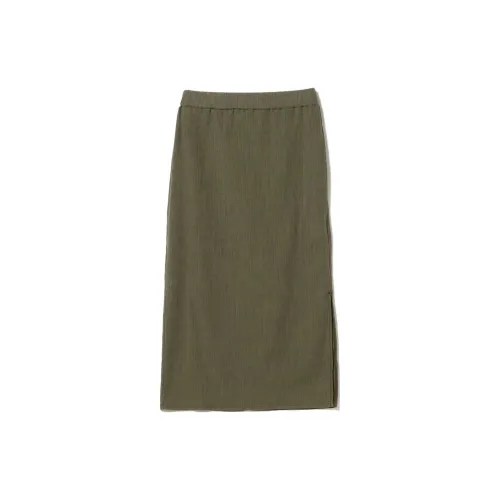 Beams Casual Long Skirts Women's Olive Green