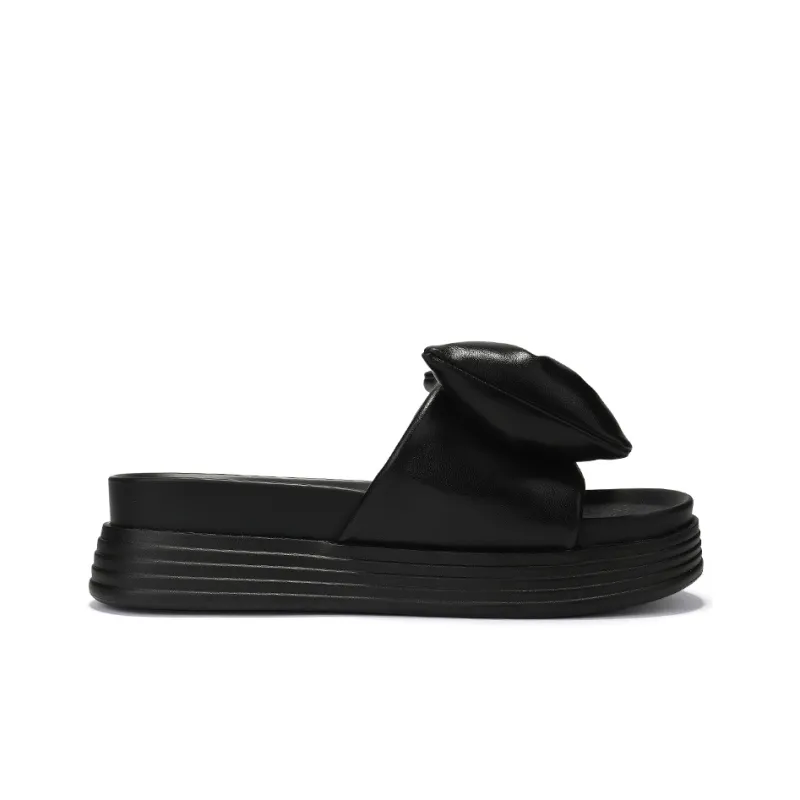 OMS Slide Slippers Women's Black/White-1
