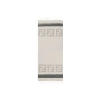 FENDI Monogrammed Stripe Patterned Scarf