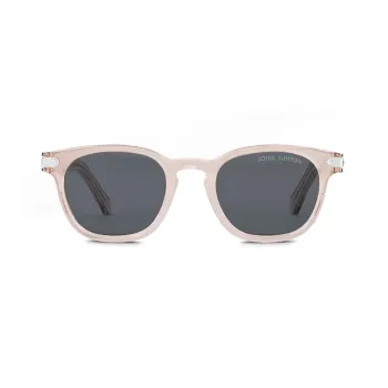 LOUIS VUITTON Plate Frame Irregular Shape Sunglasses Men's Pink