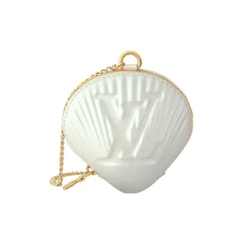 LOUIS VUITTON Shell Coin Purse White