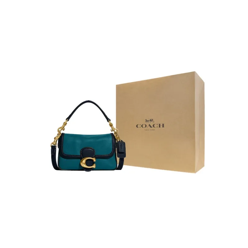 COACH Tabby Cow Leather Shoulder Bag, Crossbody Bag, Handbag Mini Women's Blue-6