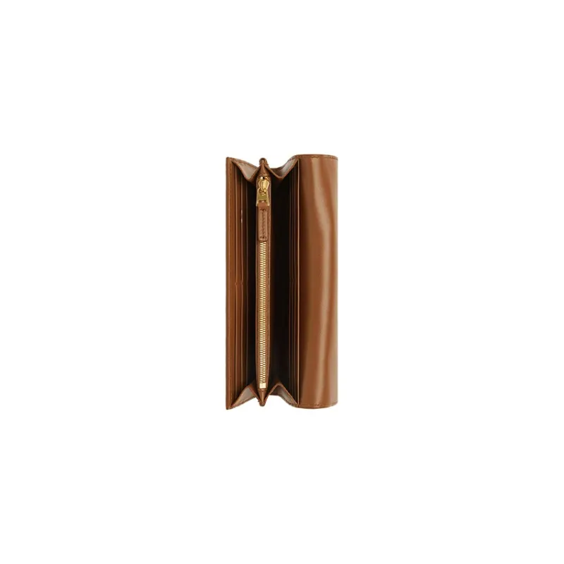 Bottega Veneta Large Flap Wallet Intreccio Wood-2