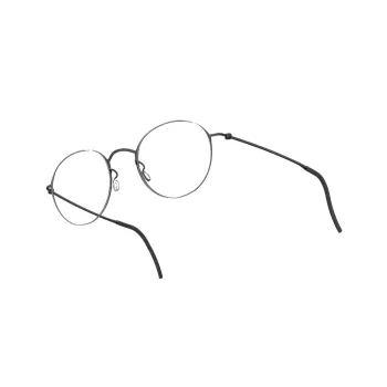 LINDBERG Titanium Round Eyeglass Frames Unisex Black