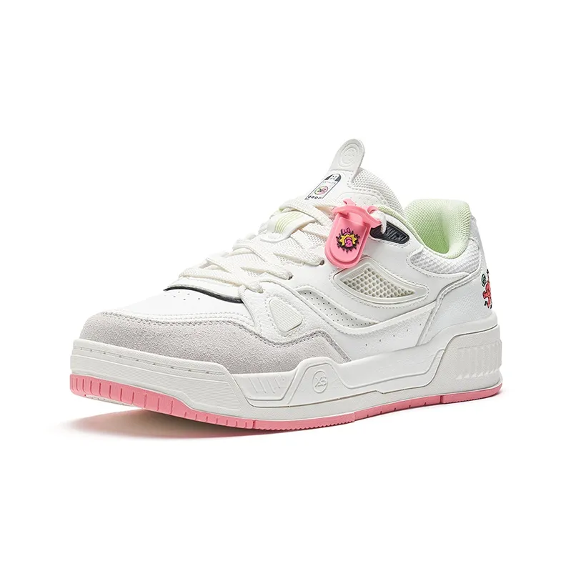 XTEP Reverse Low Top Skateboard Shoes Women's Sail White-1