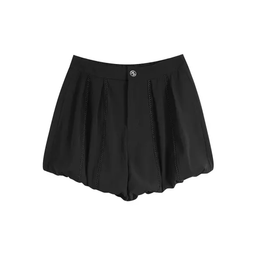 ELF SACK Casual Shorts Women's Meteorite Black Color