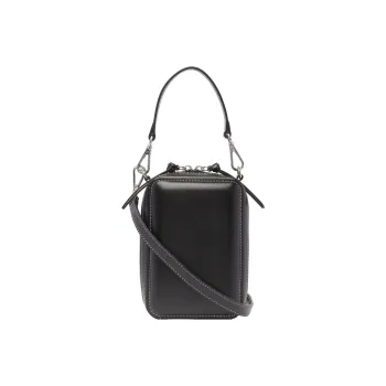 GANNI Calfskin Camera Bag Shoulder Bag Crossbody Bag Handbag Women's Black