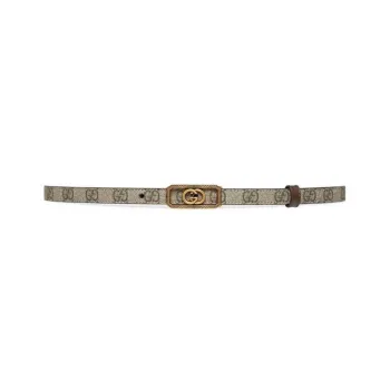 GUCCI Interlocking G Buckle Thin Belt