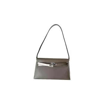 HERMES Kelly Elan Madame Leather Shoulder Bag, Handbag, Shoulder Bag Women's 18 Etoupe Elephant Gray