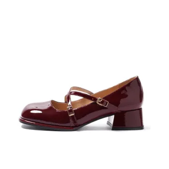 STEVE MADDEN Chunky Heel Mary Jane Shoes 4cm Women's