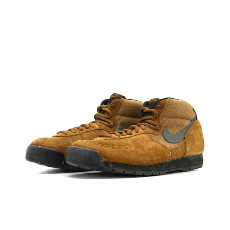 Nike Air Approach Mid Cushioning Anti-Slip And Wear-Resistant Mid-Top Vintage Basketball Shoes Men's Brown-1
