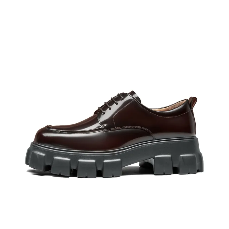 Beau Today Men's Casual Shoes Men Low Top Burgundy/Classic Black-9