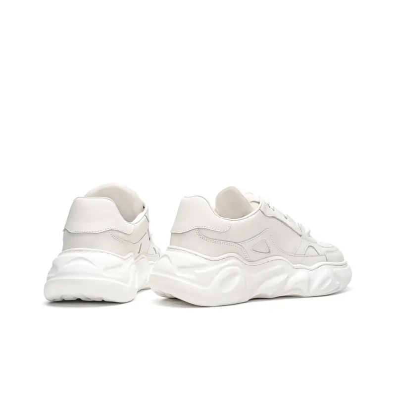 GUY LAROCHE Height Increasing Low-Top Casual Shoes Men's White-4