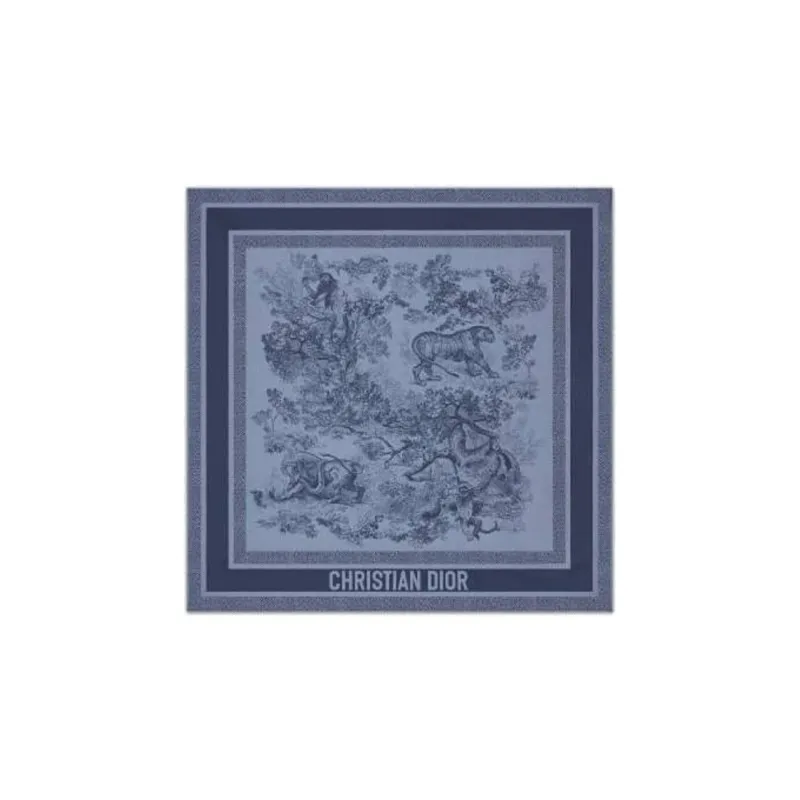 DIOR Silk Scarves Women's Blue-0