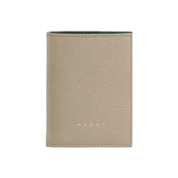 MARNI Leather Wallet, Card Holder Women's Light Brown