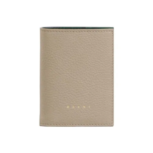 MARNI Leather Wallet, Card Holder Women's Light Brown