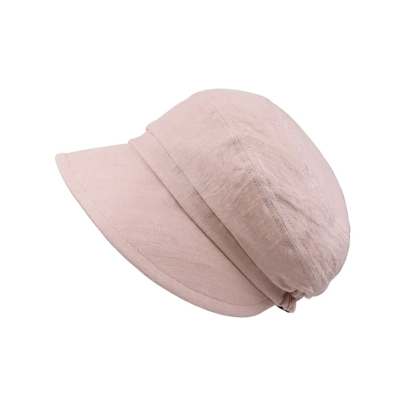 MARJAKURKI Linen Sun Protection Hat, Suitable For Office And Travel, Breathable And Versatile Women's-1
