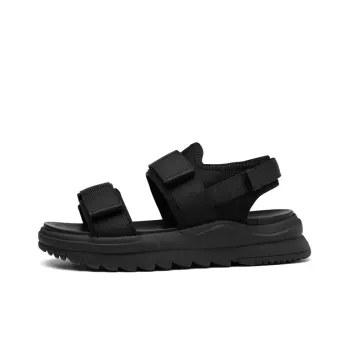SANGUSANXIN Adjustable Hook and Loop Lightweight Sandal Men's Black