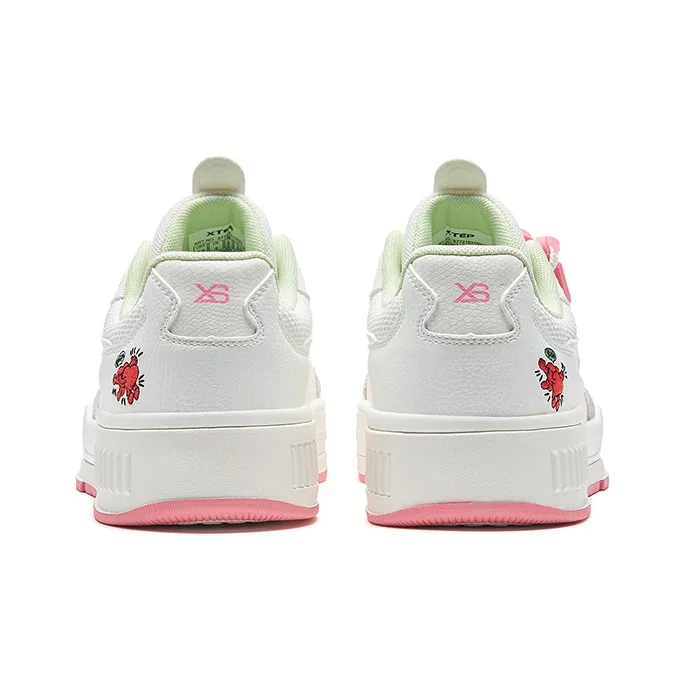 XTEP Reverse Low Top Skateboard Shoes Women's Sail White-4