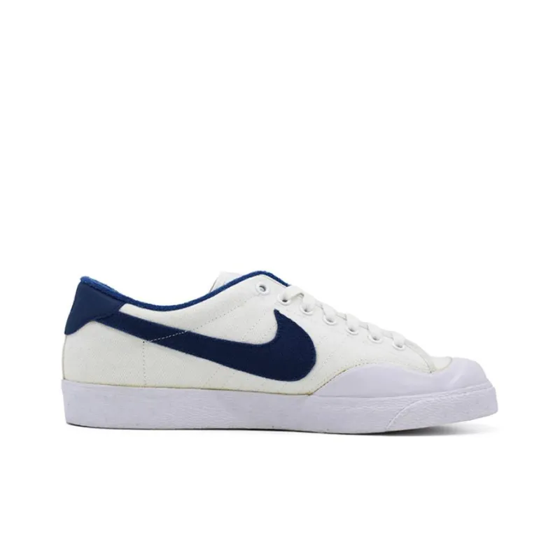 Nike APC ALL COURT PREMIUM Skateboard Shoes Men Low-Top White/Blue-1