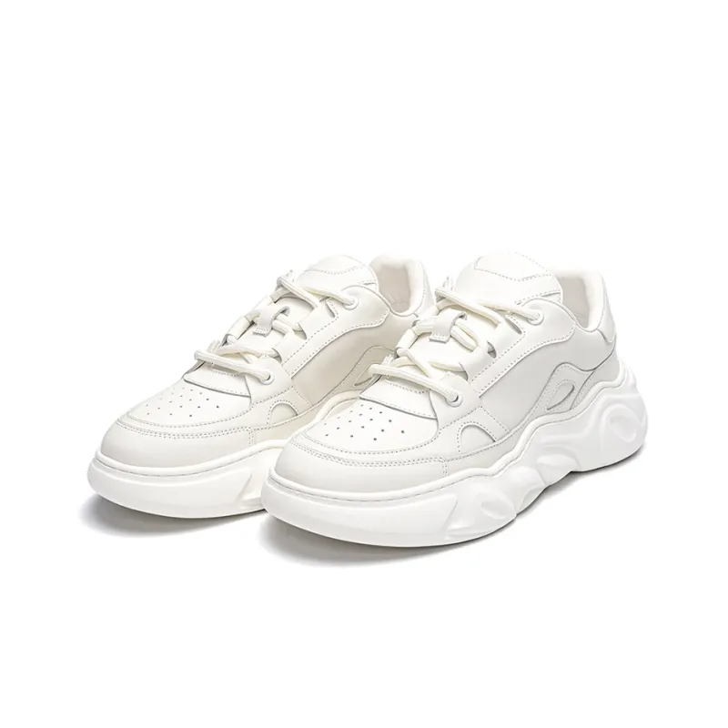 GUY LAROCHE Height Increasing Low-Top Casual Shoes Men's White-2