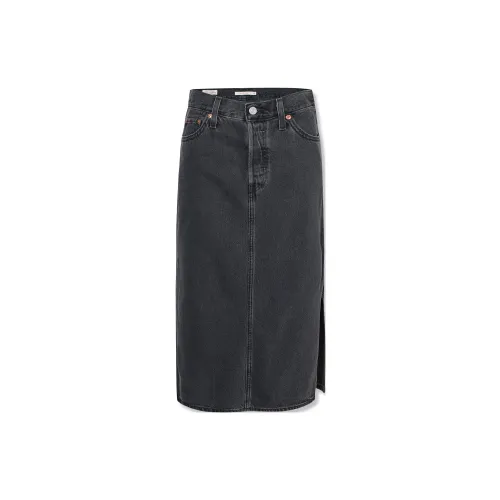 Levis Casual Long Skirts Women's Smoke Gray