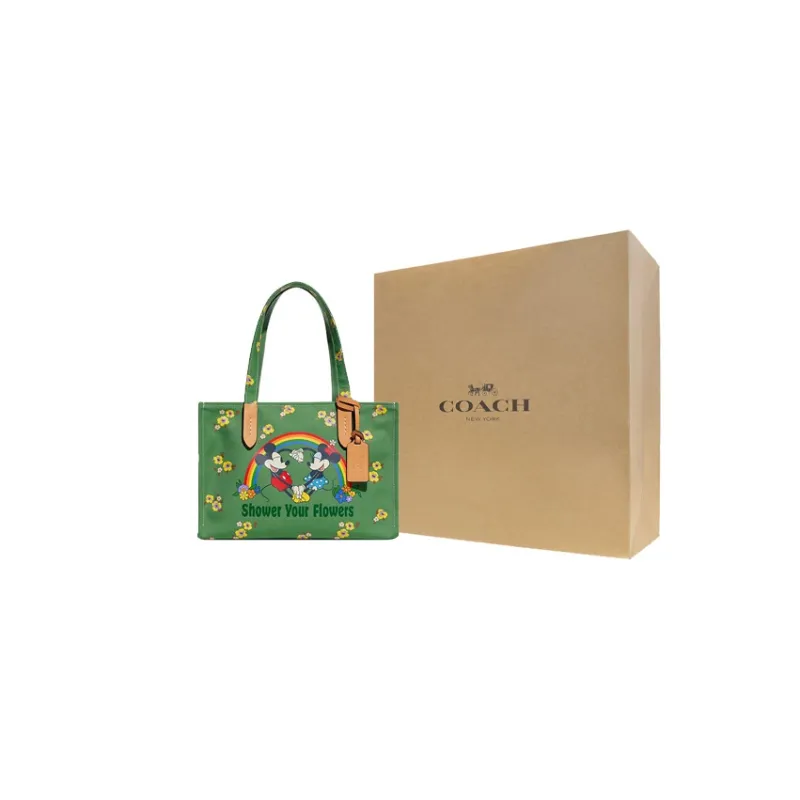 COACH Disney Collaboration Recycled Tote Fabric Tote Bag Shopping Bag Handbag Regular Women's Green-6