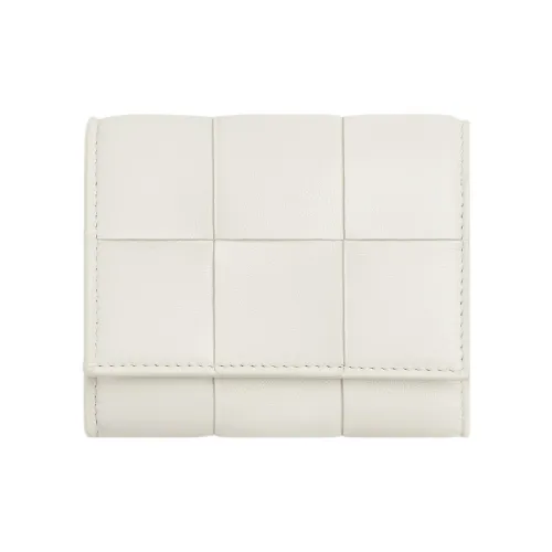 Bottega Veneta Sheepskin Wallet Small Size Women's White