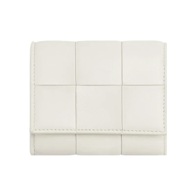 Bottega Veneta Sheepskin Wallet Small Size Women's White-0