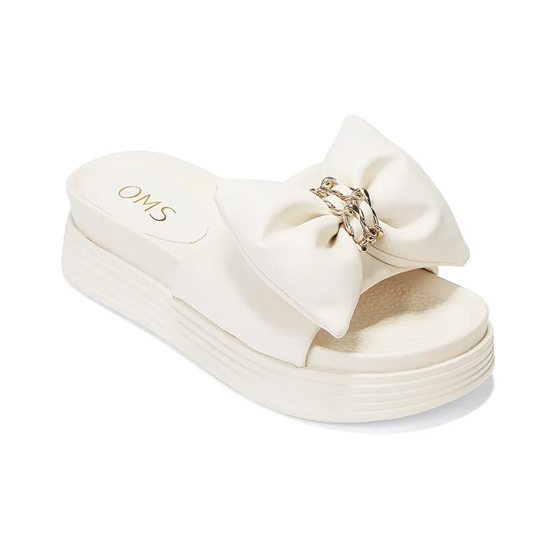 OMS Slide Slippers Women's Black/White-10