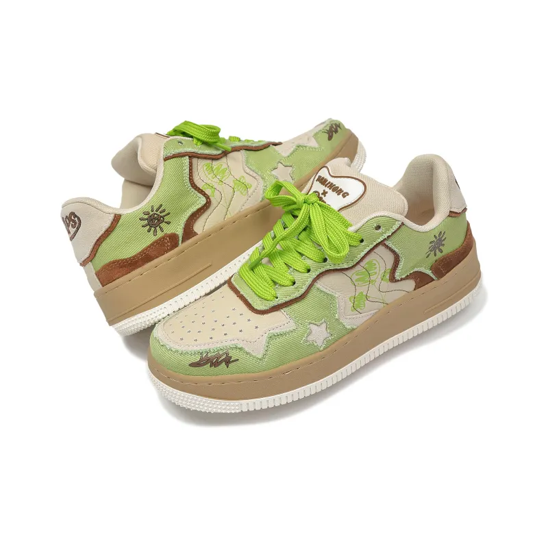 MR.PESIN Low Top Skateboard Shoes Unisex Green-3