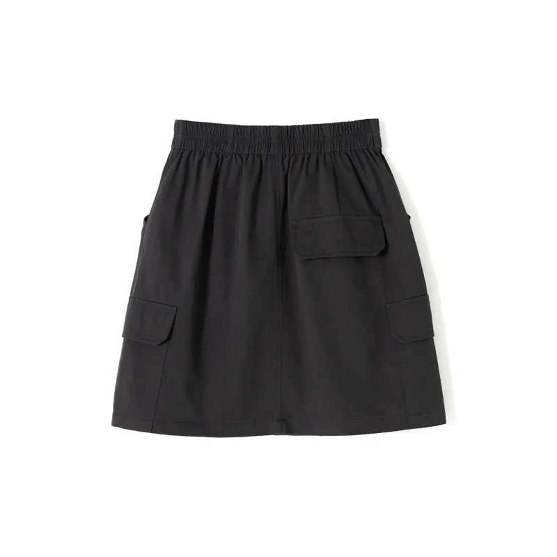 SOON FLOWER Cargo Short Skirts Women's Black-1