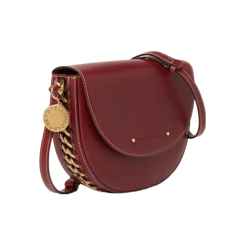 Stella McCartney Frayme Polyester Shoulder Bag Women's Deep Cherry Red-1
