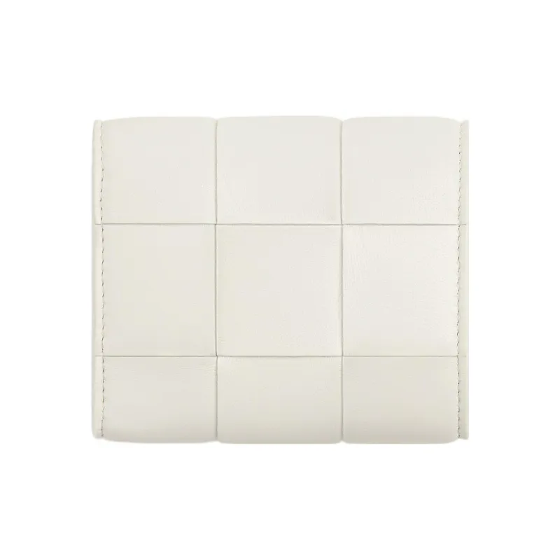 Bottega Veneta Sheepskin Wallet Small Size Women's White-1