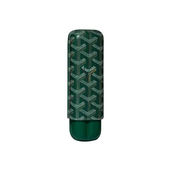 GOYARD Churchill Canvas With Heifer Skin Dog's Teeth Cigar Box Bag Merch Unisex Green