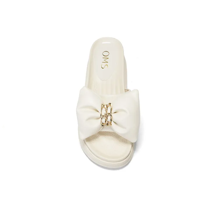 OMS Slide Slippers Women's Black/White-12